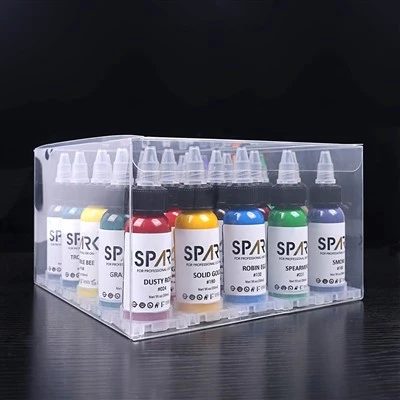 1oz (30ml) Spark Long-dejjiema & Fast Premium 25 Kulur Sett ta' linka tat-tatwaġġ għat-tatwaġġi u l-arti tal-ġisem