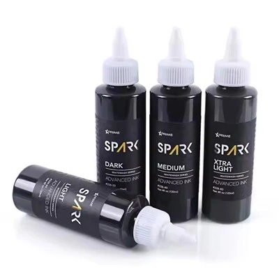 Sparkle Factory Custom 4oz 120ml Abjad Aħsel Żebgħa tal-għaġeb Żebgħa Ġilda Ġilda Triple Black Inka Butterfly Tattoo
