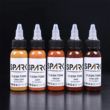Kulur tal-ġilda Set 1OZ 5 Biċċiet Għall Cover Ups Taħlit Tatwaġġi Kosmetiċi Spark Tattoo Linka Leadfree Tattoo Ink