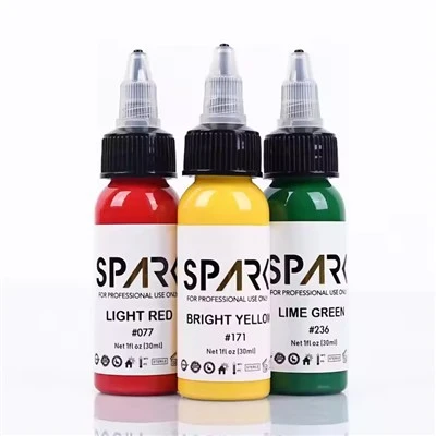 Spark Organic 1oz (30ml) Provvista tat-Tatwaġġ Vibranti li tiffavorixxi l-ġilda Linka Pigment Permanenti tal-Pigment Tatwaġġ