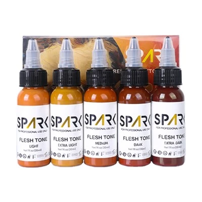 Spark Professional 1 oz tal-ġilda tat-ton tal-linka tat-tatwaġġ għall-kulur tar-ritratt tal-laħam tal-ġilda tat-ton tal-kulur tat-tatwaġġ Kit