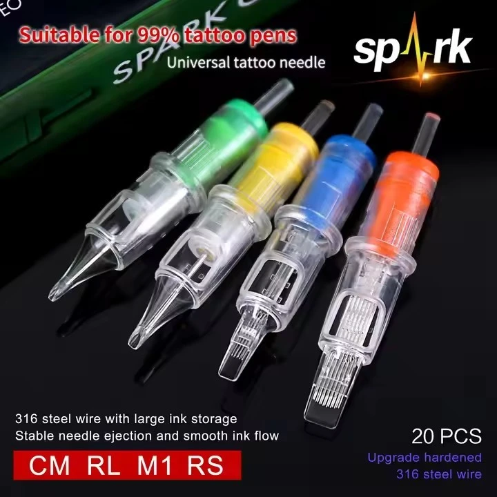 Spark li jintremew sikur tal-istainless steel għoli ta 'labar tatwaġġ imgeżwer individwalment perfetti għall-arti tal-ġisem