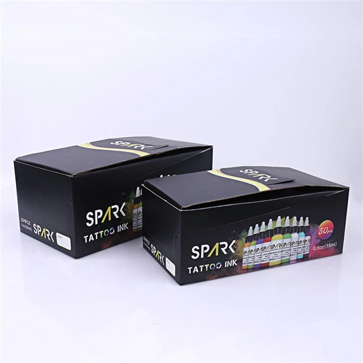 50 Settijiet tal-Kulur Pigmenti Ink tat-tatwaġġ Spark Ink tat-tatwaġġ Set Professional