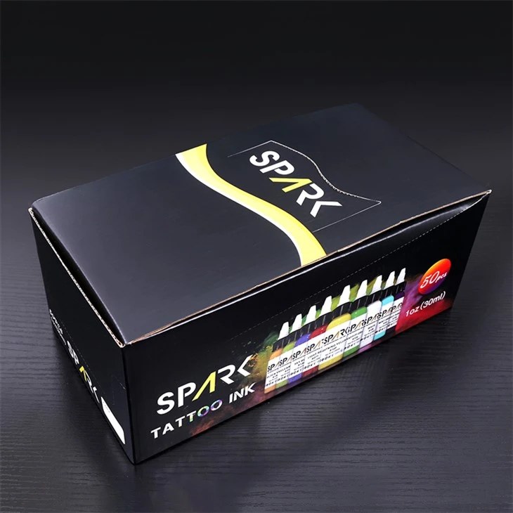 50 Settijiet tal-Kulur Spark Tatwaġġ Ink Set Professional Tattoo Linka Kulur