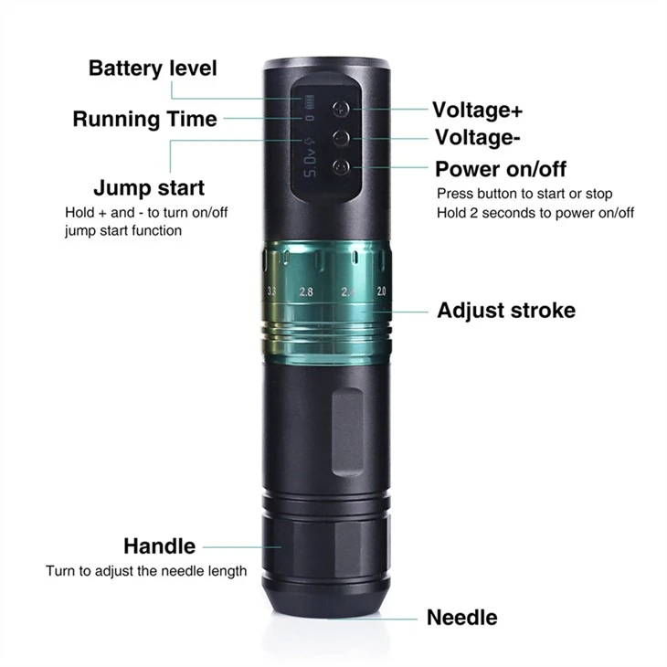 Brushless Motor Spark Wireless Tatwaġġ Magni Professjonali