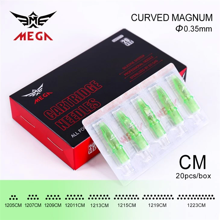 Skartoċċi tat-tatwaġġ Mega Magnum 0.3mm&0.35mm Shader Labra Cartridge