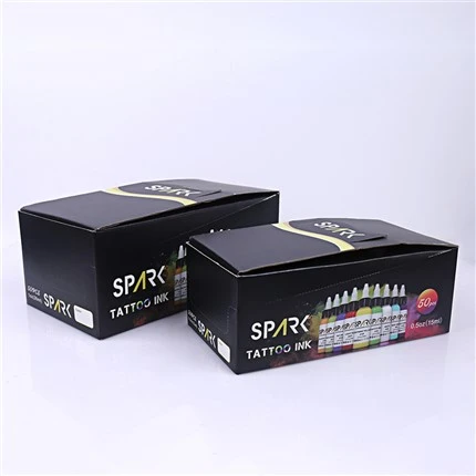 50 Settijiet tal-Kulur Pigmenti Ink tat-tatwaġġ Spark Ink tat-tatwaġġ Set Professional
