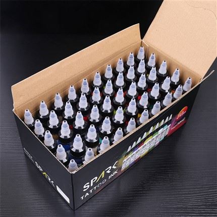 50 Settijiet tal-Kulur Premium Spark Tattoo Ink Provvista tatwaġġ Sett tal-Ink tat-tatwaġġ