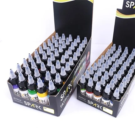 50 Settijiet tal-Kulur Linka tat-tatwaġġ Real Dark Gloss Iswed Spark Linka tat-tatwaġġ