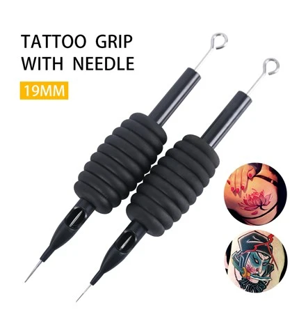 Tubu tat-tatwaġġ sterilizzat 25mm Grips tat-tatwaġġ tal-plastik li jintremew
