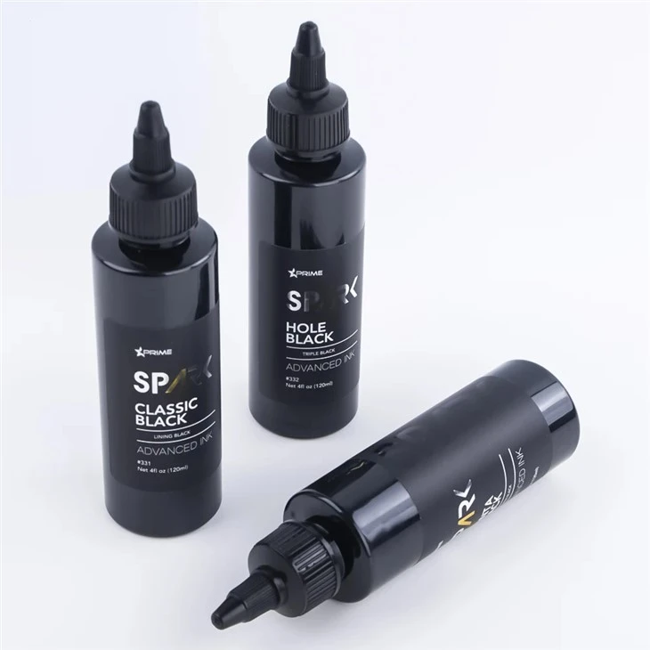 Iswed Dawl Tatwaġġ Linka Triple Iswed 8OZ Toqba Iswed Iswed Ink Serje Spark Tatwaġġ Linka Tatwaġġ Sett
