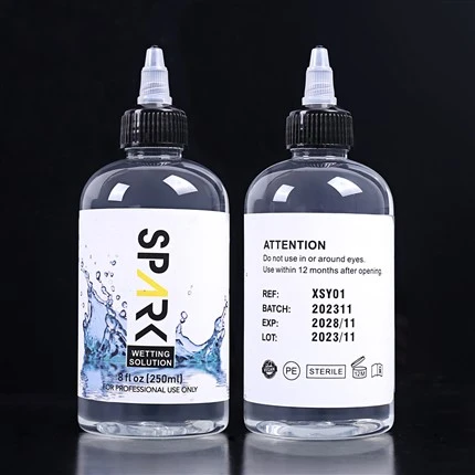 Ħieles mill-moħqrija 240ML 8OZ Spark Tatwaġġ Soluzzjoni Tixrib Spark Tatwaġġ Soluzzjoni Taħlit Spark Tattoo Ink
