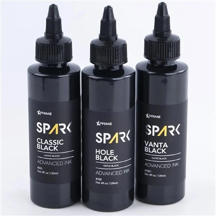 Linka tat-tatwaġġ bil-massa 8OZ Linka Iswed Serje Toqba Iswed Triple Iswed Spark Linka għat-tatwaġġ Linka għat-tatwaġġ mingħajr ċomb