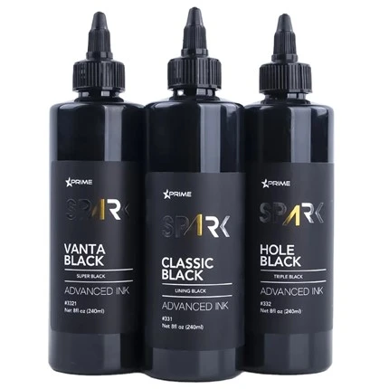 240 ml pigment tal-ġilda tatwaġġ tatwaġġ kulur iswed